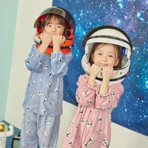 수아팜 [정상가 64000원] 남아 블루팬더 밍크 수면 긴팔 파자마 세트