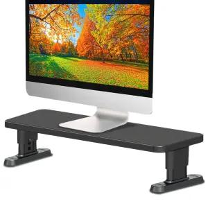4단 높이 조절 스탠드 컴퓨터 모니터 받침대 싱글, 듀얼 2종 화이트 블랙