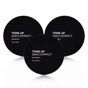 더페이스샵 톤업 스킨 팩트 V201 애프리콧 베이지 3개