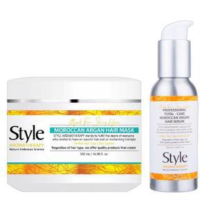 모로칸 아르간 헤어팩 대용량 500ml+헤어오일 100ml 2종