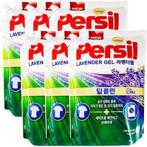 퍼실 딥클린 라벤더젤 액상세제 겸용 리필 2.1L 6개