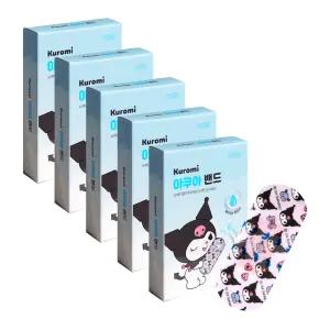 산리오 쿠로미 아쿠아 캐릭터 유아 어린이 키즈밴드 표준형 상처보호 일회용 반창고 방수밴드 10매입 5개