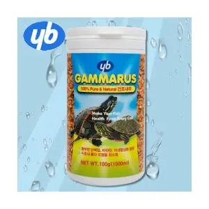 YB무역 와이비 감마루스 안전캡 거북이 건조 옆새우 먹이 사료 대형 1000ml 1L 100g