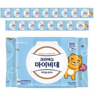 마이비데 클린케어 대용량 휴대용 카카오 화장실용 물티슈 캡형 40매입 18개