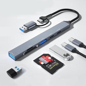 [기타]라온 RUH-602CA USB3.0 PD100W 충전 C타입 A타입 6포트 카드리더기 멀티 허브 USB HUB