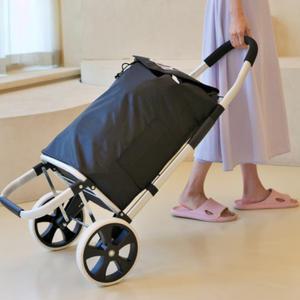 견고한 큰바퀴 접이식 핸드카트 가정용 쇼핑 장보기 수레