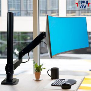 현대AV HD-H5000 초대형 모니터 책상 거치대, 최대 43인치/15kg 이내 지원, 다양한 장축봉 및 스탠드 교체 가능, 케이블 기둥 내장(장축봉 한정) 지원, 안정적인 초대형 클램프(그로밋 가능), 한글 설치안내서 동봉