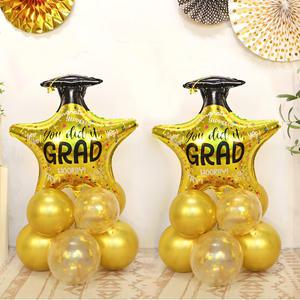 졸업풍선기둥(졸업학사모 골드별) 2개세트