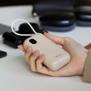 끼움 PD35W 초고속 충전 3in1 소프트링 10000mAh 빌트인 C타입 보조배터리 기내반입