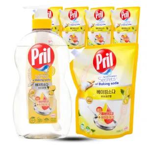 프릴 베이킹소다 퓨어레몬 본품 700ml 1개 + 리필 1L 5개