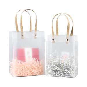 PVC 쇼핑백 투명 미니 선물 포장 구디백 답례품 크라프트/로프끈 손잡이 옵션