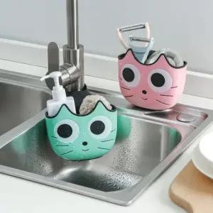 고품질 캐릭터 수세미거치대 싱크대 수세미 걸이 스텐 받침대 (WFGONFZ)