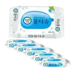 서희물류 국산 휴대용 10매 물티슈 5개 어린이집 사무실 학교 물수건