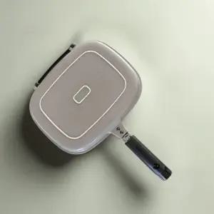 해피콜 양면팬 해피콜생선팬 임팩트 그래핀 양면팬 스탠다드 43cm 연기안나는 압력팬 불판