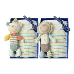 [NS홈쇼핑](압소바유아내의선물세트)톨티7부내의+사자,곰돌딸랑이세트(A2A-10384SET)..[34966240]