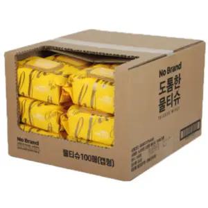 노브랜드 도톰한 물티슈 캡형 100매 24입