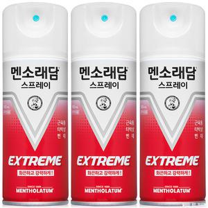 멘소래담 스프레이 익스트림 에스 핫타입 파스 180ml 3개