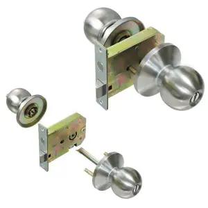 둥근형 현관 문손잡이 도어락 W89C351