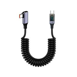 투에이비 PD 100W C to C 코일 스프링 전력량 표시 초고속 충전 케이블