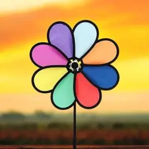 컬러 플라워 바람개비 2개세트 32cm 운동장 병원 (WFHMXRO)