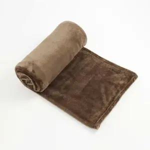 고품질 극세사 이불담요 150x200cm 초코브라운 양털 어깨 (WFHRZ50)