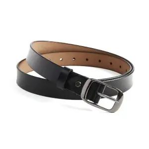 여성 소가죽 벨트 블랙 고급스러운 데일리 직장이 (WFHS4PV)