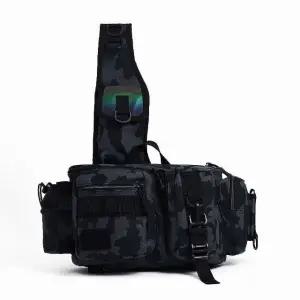 낚시가방 밀리터리블랙 슬링백 루어 보조 가물치 (WFHRYU4)