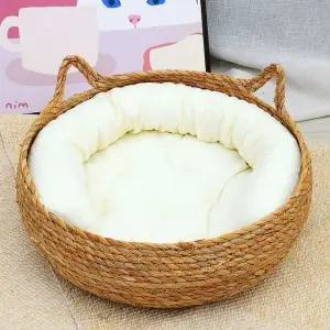 고양이집 40cm 화이트 인테리어 강아지 침대 동물 (WFHRWTT)