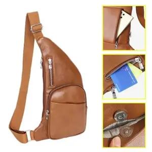 고품질 소가죽 지퍼수납 메신저백 슬링백 바디크로스백 (WFHTU7W)