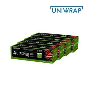 [유니랩]이중 지퍼백 중형 20매 X 4개 18x20cm)