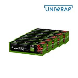 [유니랩]이중 지퍼백 중형 20매 X 5개 18x20cm)