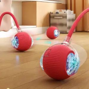 자동 오토 꼬리 공 끈 줄 테일 볼 장난감 움직이는 사냥 쥐 고양이 강아지 소형견