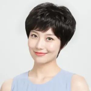 인모볼륨숏컷통가발여성커트가발블랙 (WFHWR5Z)