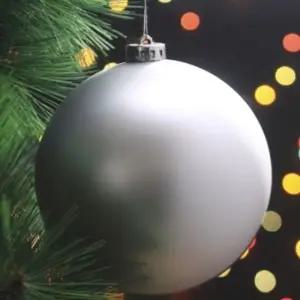 실버무광볼(14cm)트리장식볼오너먼트 (WFHWNKX)