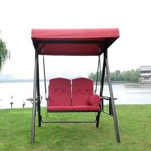 2인용 흔들 그늘막 그네의자 레드 (WFHJLGH)