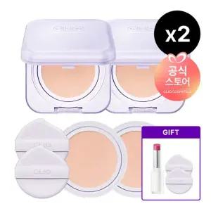 [NEW]킬커버 메쉬 블러 쿠션 기획세트 [본품+리필] x2 [사은]크리스탈글램밤 랜덤 정품)+퍼프2매