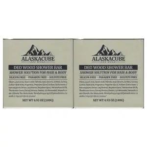 알래스카큐브 데오우드 퍼퓸 샤워바 데오드란트 비누 140g 2개 / 써클