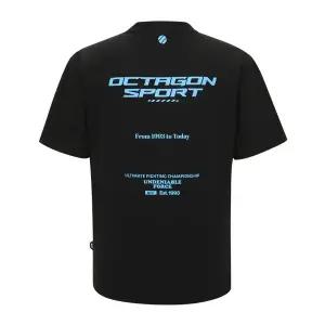 [UFC SPORT](김해점)UFC 옥타곤 스포츠 릴렉스핏 반팔 티셔츠 블랙 U2SSW2305BK