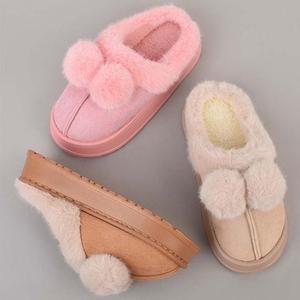 방울 털슬리퍼 가벼운 겨울 방한화 통굽 퍼슬리퍼