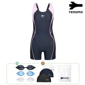 [롯데백화점]레노마 여아동 4부X백 원피스수영복T수경수모세트 GS2F865SET_DG