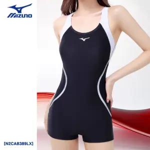 MIZUNO 미즈노 여성 반신 수영복 실내 수영장 강습용 N2CAB389 자수 연습 훈련