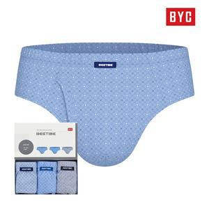 BYC 남성 순면 삼각 팬티 맥시핏 3매입 세트 MCF2242
