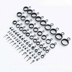 낚시대 가이드링 원투 수리부품세트 1 1 0 10mm 진회색 루어 장비 25개 부품 낚시