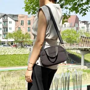 여성용 미니 크로스백 지퍼 스트랩 여행용 보조가방