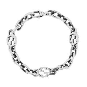 [명품] 인터로킹 G 실버 팔찌 YBA620798001 620798