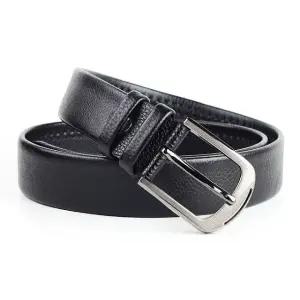 남성 소가죽 허리띠 블랙 112cm 중년 워크맨 캐주얼 (WFHNS30)