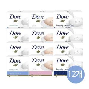 도브 비누 뷰티바 크림 90g 4개 + 핑크 90g 4개 + 센스티브 90g 4개