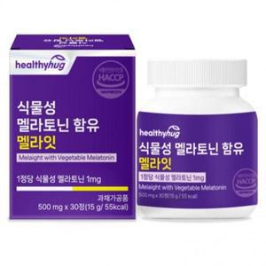 헬씨허그 식물성 멜라토닌 함유 멜라잇 500mg x 30정 약국