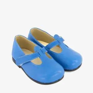 [보리보리/아이들]2301 토들러 소가죽 T Bar 벨크로 메리제인 - 블루