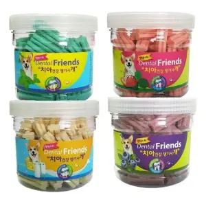 덴탈프렌즈 600g 4종 콤보 강아지 덴탈껌 덴탈츄 간식 (WFGGRZD)